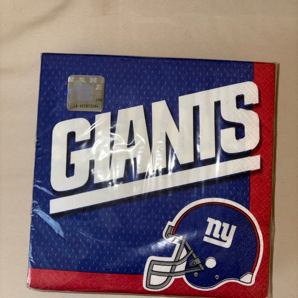 Amscan New York Giants Blue and Red Napkins